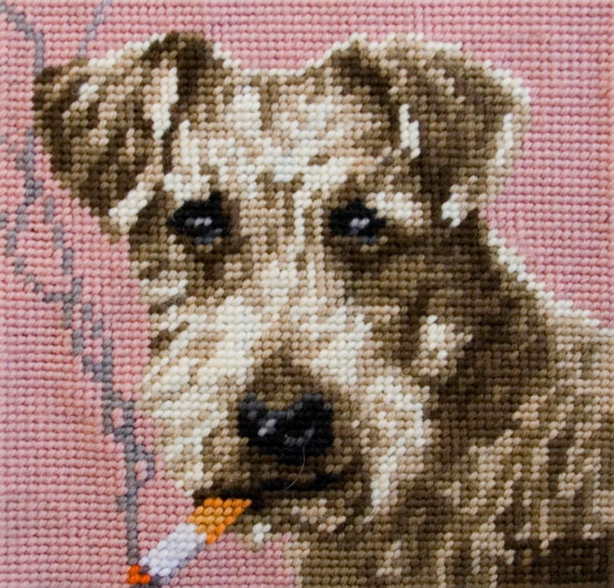 'Fox Terrier' from the series 'Smoking Dogs'
